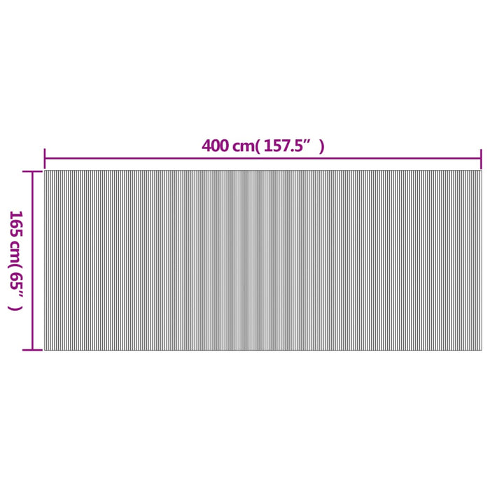 Paravan de cameră, negru, lățime 400 cm, înălțime 165 cm, bambus WALTI