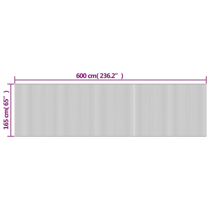 Paravan de cameră, alb, lățime 600 cm, înălțime 165 cm , bambus WALTI