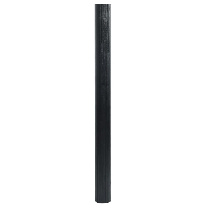 Paravan de cameră, negru, lățime 800 cm, înălțime 165 cm, bambus WALTI