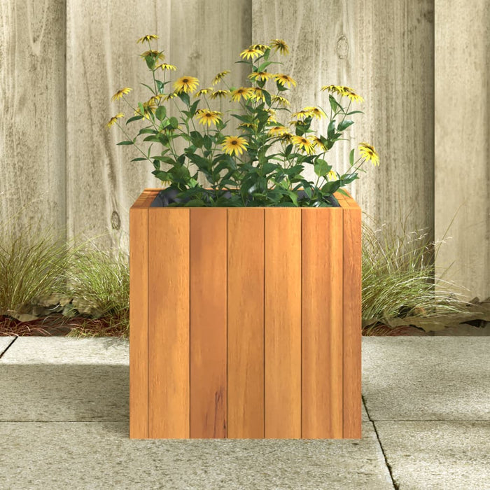 Jardinieră de grădină, 25x25x25 cm, lemn masiv de acacia - WALTI WALTI