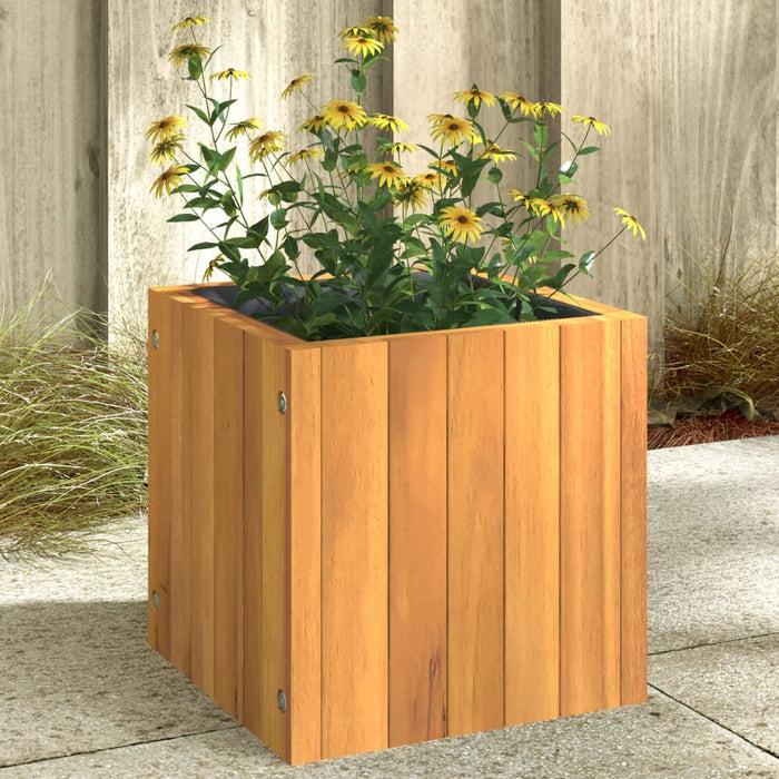 Jardinieră de grădină, 25x25x25 cm, lemn masiv de acacia - WALTI WALTI