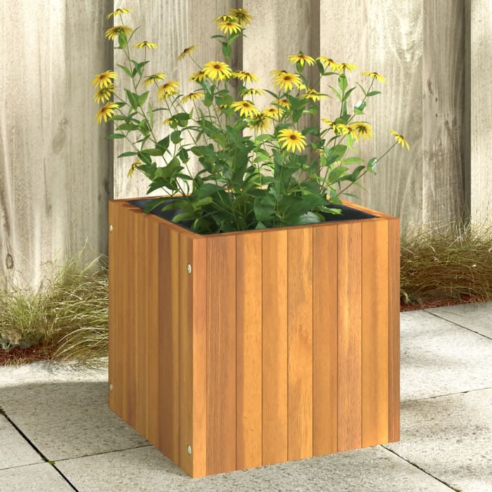 Jardinieră de grădină, 35x35x35 cm, lemn masiv de acacia - WALTI WALTI