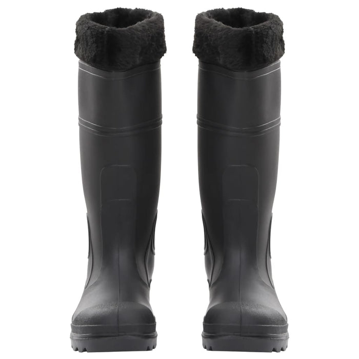 Cizme de ploaie cu șosete detașabile, negru, mărime 38, PVC - WALTI WALTI