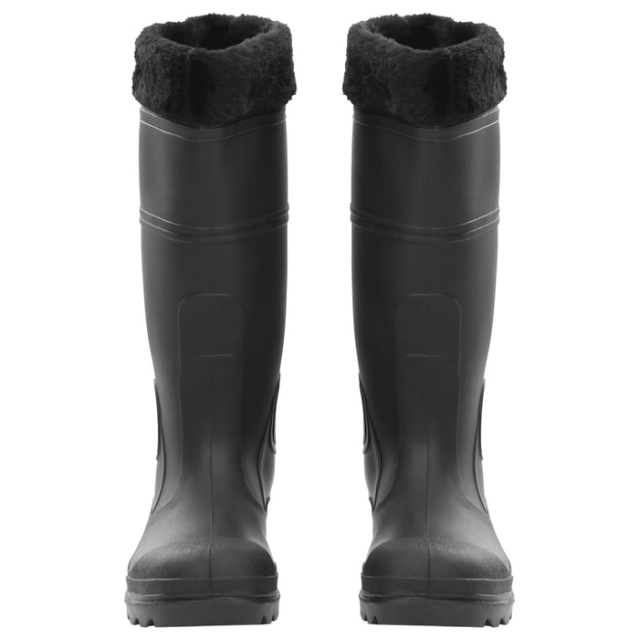 Cizme de ploaie cu șosete detașabile, negru, mărime 39, PVC - WALTI WALTI