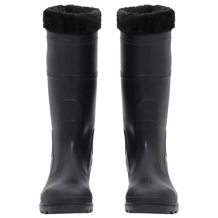 Cizme de ploaie cu șosete detașabile, negru, mărime 41, PVC - WALTI WALTI