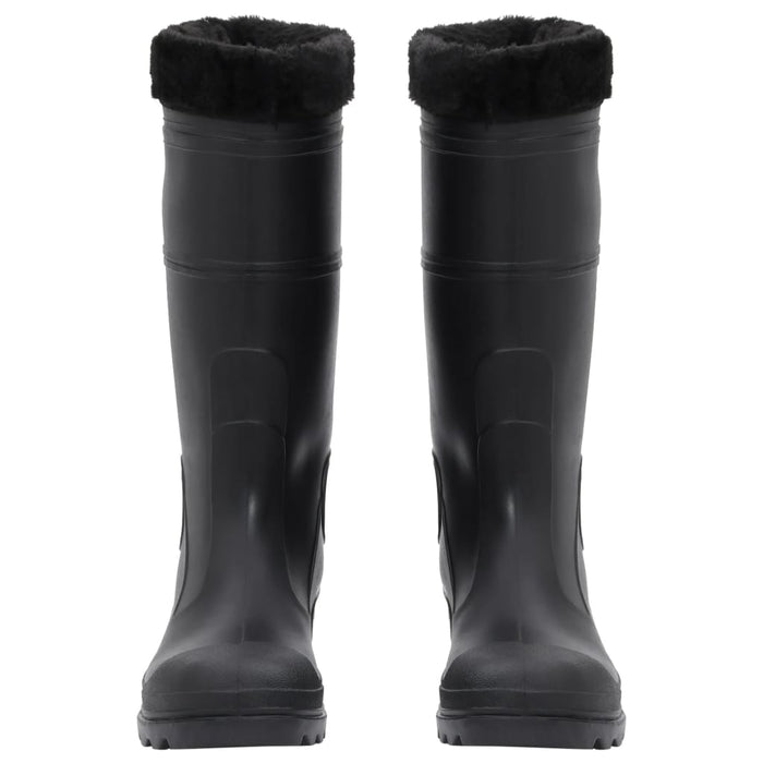 Cizme de ploaie cu șosete detașabile, negru, mărime 42, PVC - WALTI WALTI