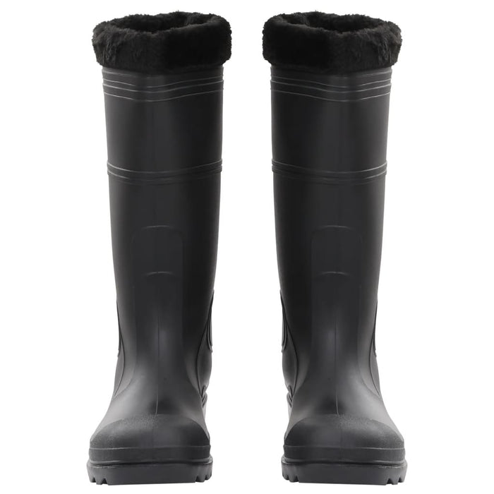 Cizme de ploaie cu șosete detașabile, negru, mărime 44, PVC - WALTI WALTI