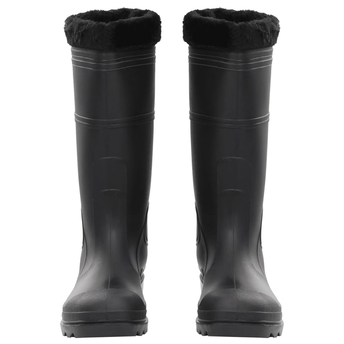 Cizme de ploaie cu șosete detașabile, negru, mărime 45, PVC - WALTI WALTI