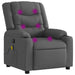 Fotoliu de masaj rabatabil, gri închis, material textil - WALTI WALTI