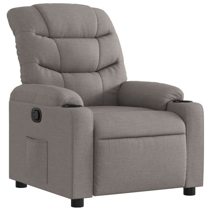 Fotoliu rabatabil, gri taupe, material textil WALTI