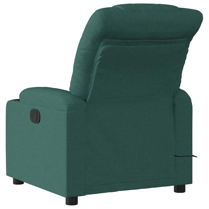 Fotoliu de masaj rabatabil, verde închis, material textil - WALTI WALTI
