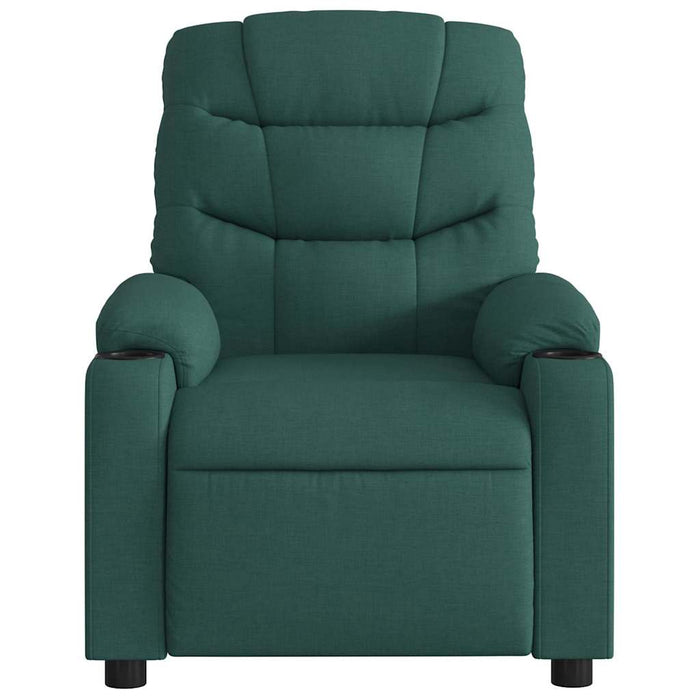 Fotoliu de masaj rabatabil, verde închis, material textil - WALTI WALTI