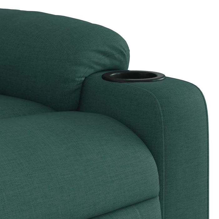 Fotoliu de masaj rabatabil, verde închis, material textil - WALTI WALTI