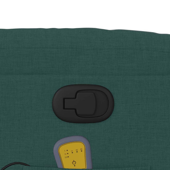 Fotoliu de masaj rabatabil, verde închis, material textil - WALTI WALTI