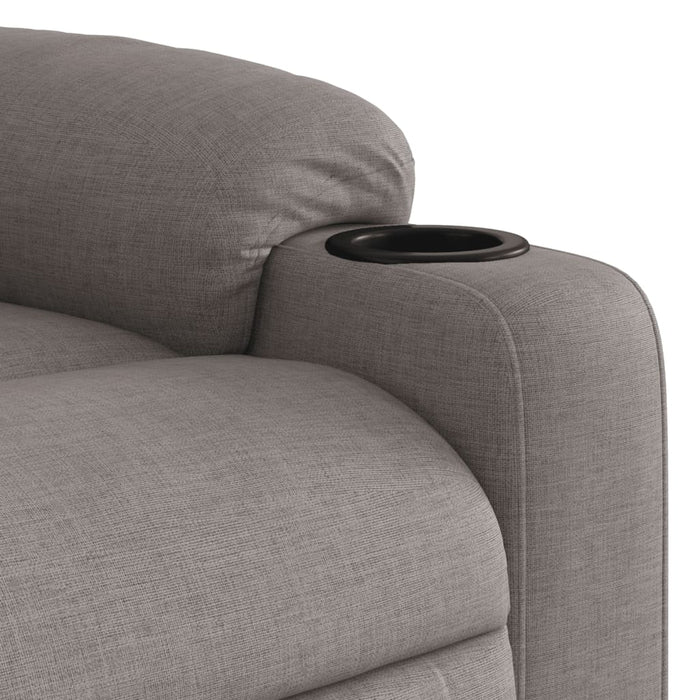 Fotoliu de masaj rabatabil, gri taupe, material textil - WALTI WALTI