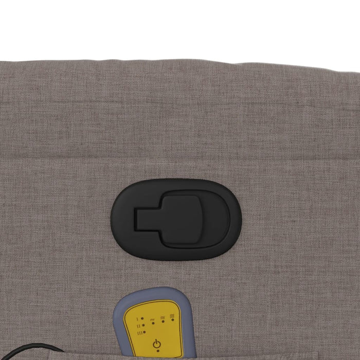 Fotoliu de masaj rabatabil, gri taupe, material textil - WALTI WALTI