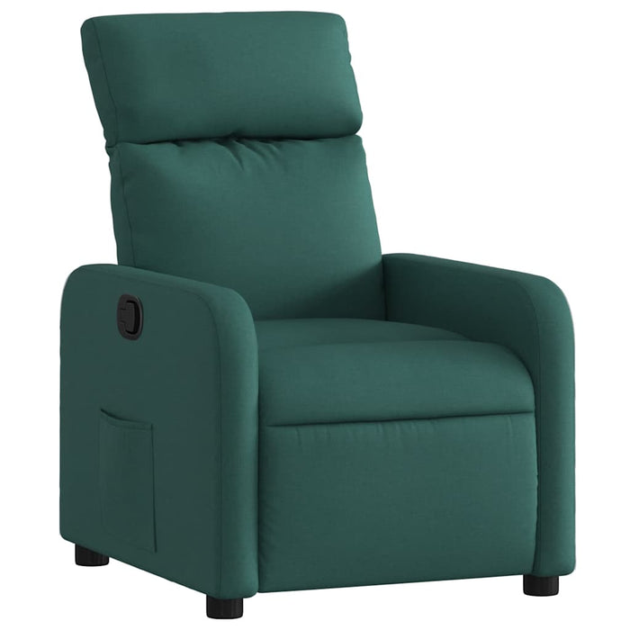 Fotoliu rabatabil, verde închis, material textil WALTI