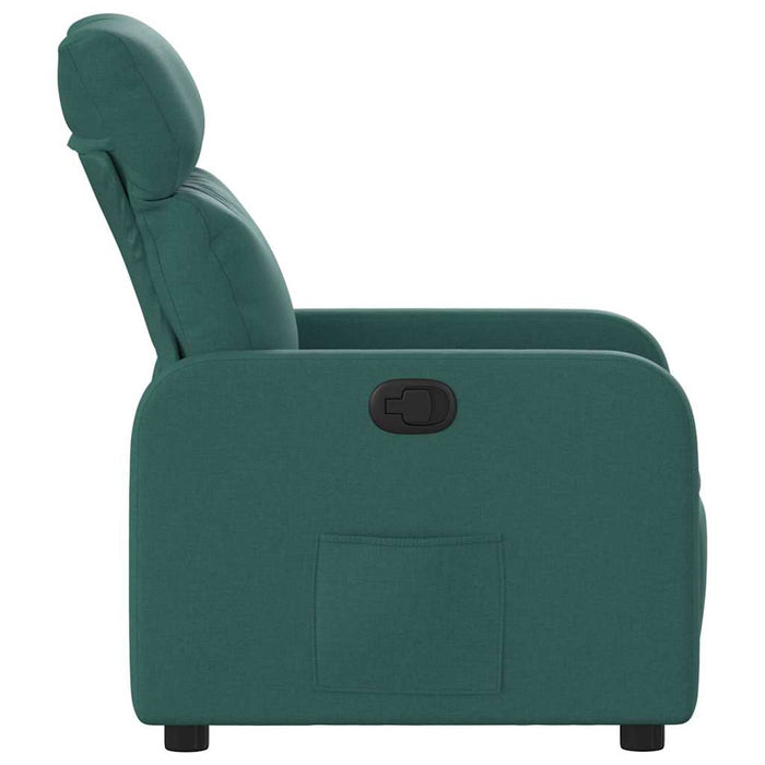 Fotoliu rabatabil, verde închis, material textil WALTI