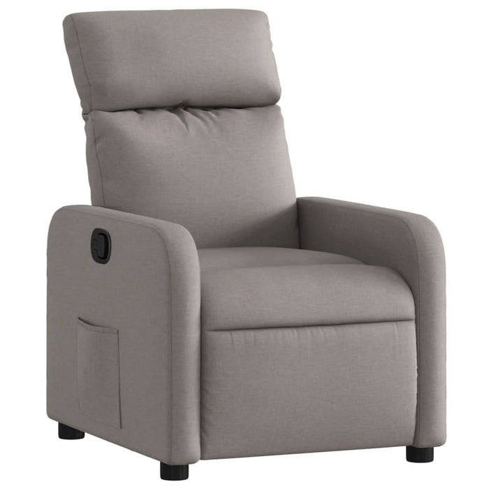 Fotoliu rabatabil, gri taupe, material textil WALTI