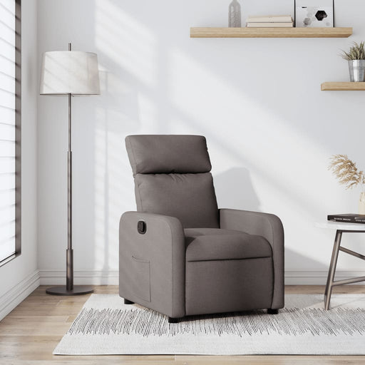 Fotoliu rabatabil, gri taupe, material textil - WALTI WALTI