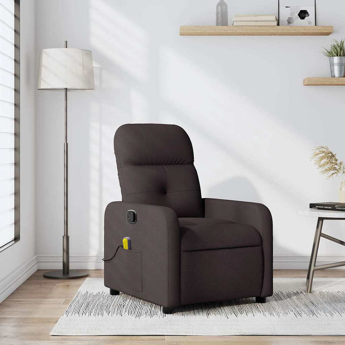 Fotoliu de masaj rabatabil, maro închis, material textil - WALTI WALTI