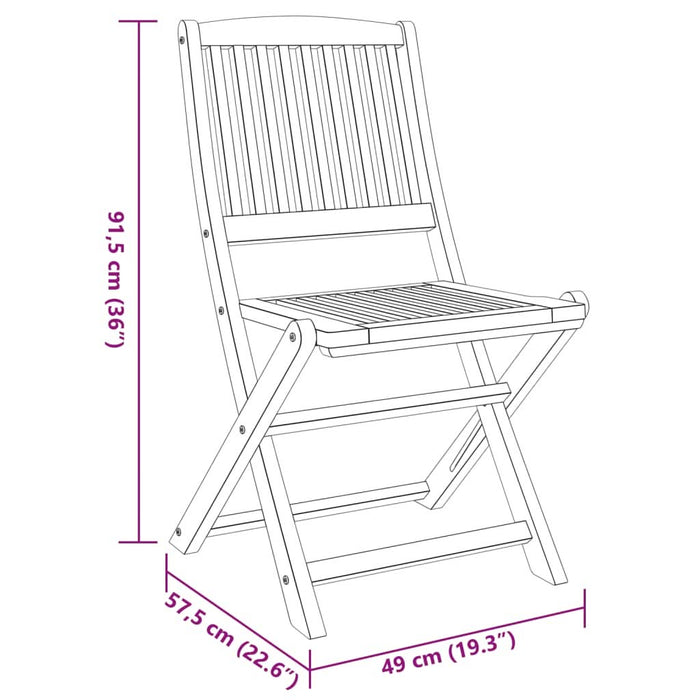 Set mobilier de grădină, 3 piese, lemn masiv de acacia - WALTI WALTI