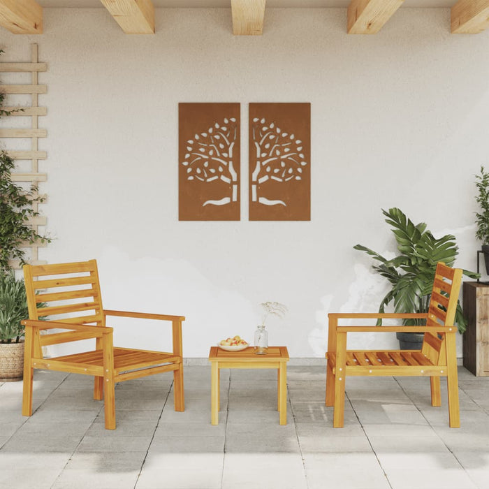 Canapele de grădină, 2 buc., 66,5x65x81 cm, lemn masiv acacia - WALTI WALTI
