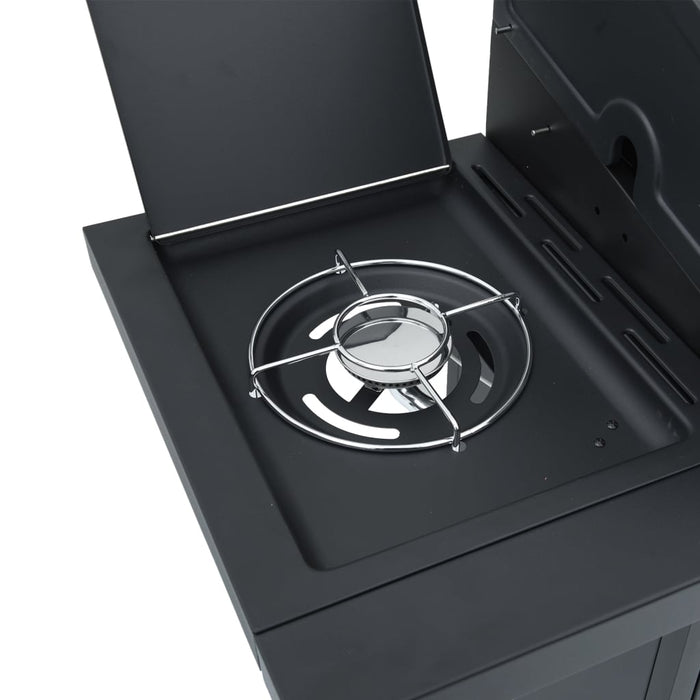 Grătar pe gaz cu 5 arzătoare, negru, oțel vopsit electrostatic - WALTI WALTI