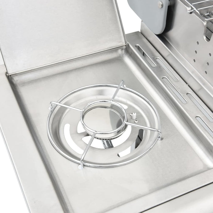 Grătar pe gaz cu 4 arzătoare, argintiu, oțel inoxidabil - WALTI WALTI