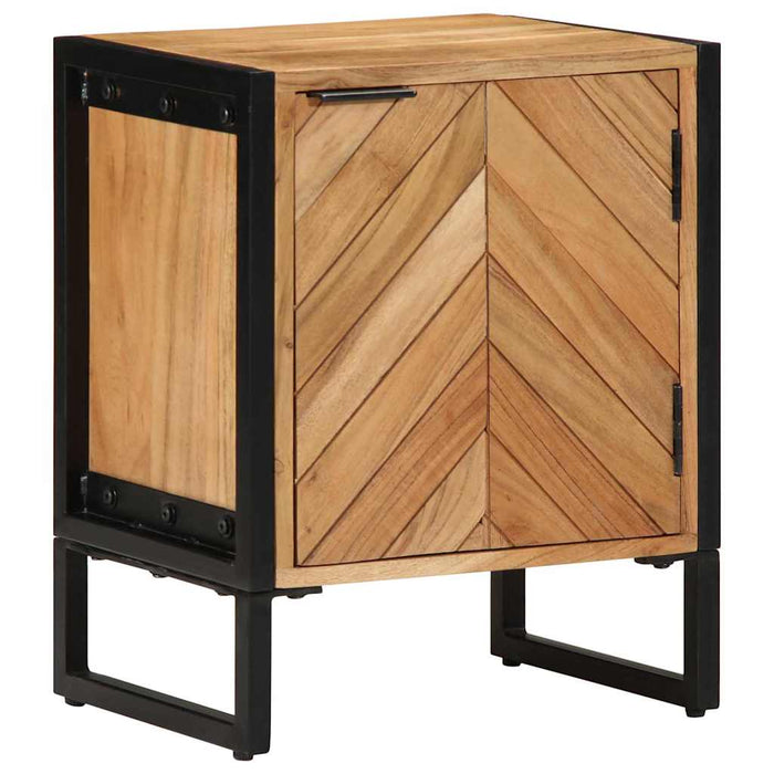 Noptieră Maro 40 x 30 x 50 cm Lemn masiv de acacia și metal - WALTI WALTI
