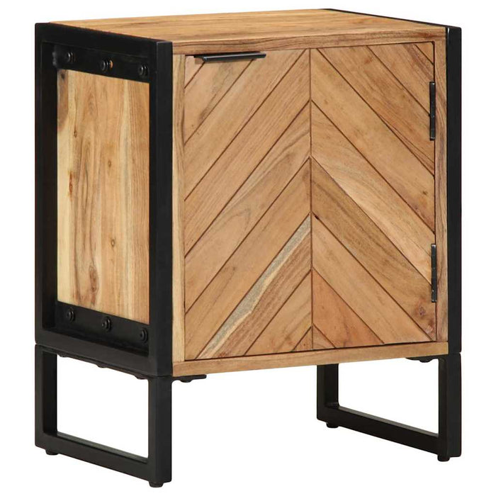 Noptieră Maro 40 x 30 x 50 cm Lemn masiv de acacia și metal - WALTI WALTI