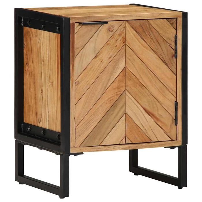 Noptieră Maro 40 x 30 x 50 cm Lemn masiv de acacia și metal - WALTI WALTI