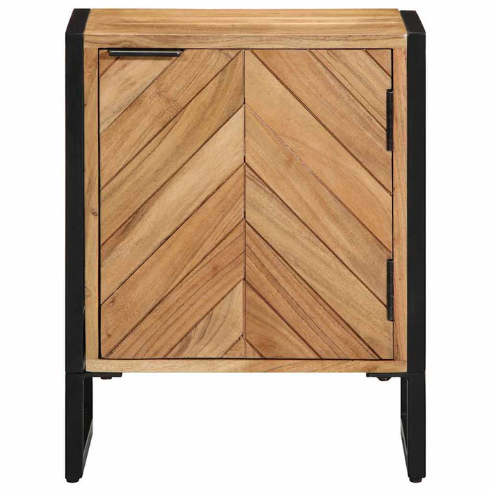 Noptieră Maro 40 x 30 x 50 cm Lemn masiv de acacia și metal - WALTI WALTI