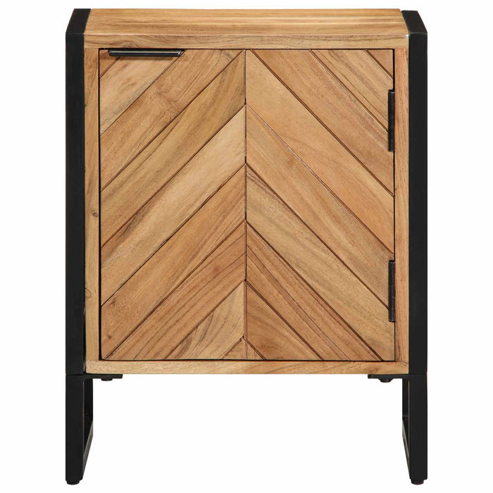 Noptieră Maro 40 x 30 x 50 cm Lemn masiv de acacia și metal - WALTI WALTI