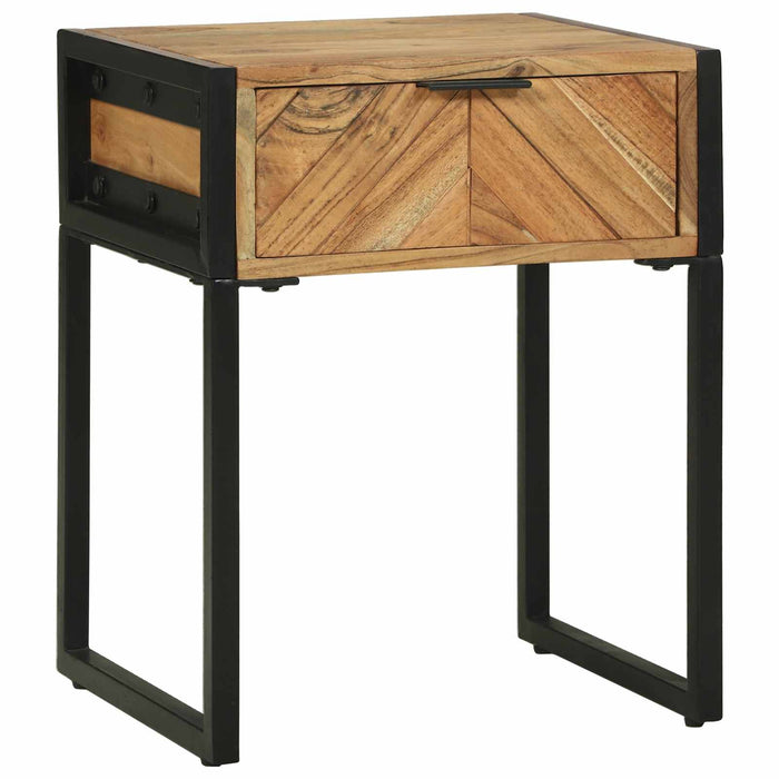 Noptieră Maro 40 x 35 x 50 cm Lemn masiv de acacia și metal - WALTI WALTI