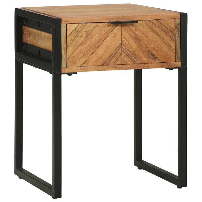 Noptieră Maro 40 x 35 x 50 cm Lemn masiv de acacia și metal - WALTI WALTI