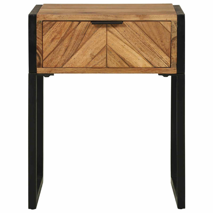 Noptieră Maro 40 x 35 x 50 cm Lemn masiv de acacia și metal - WALTI WALTI