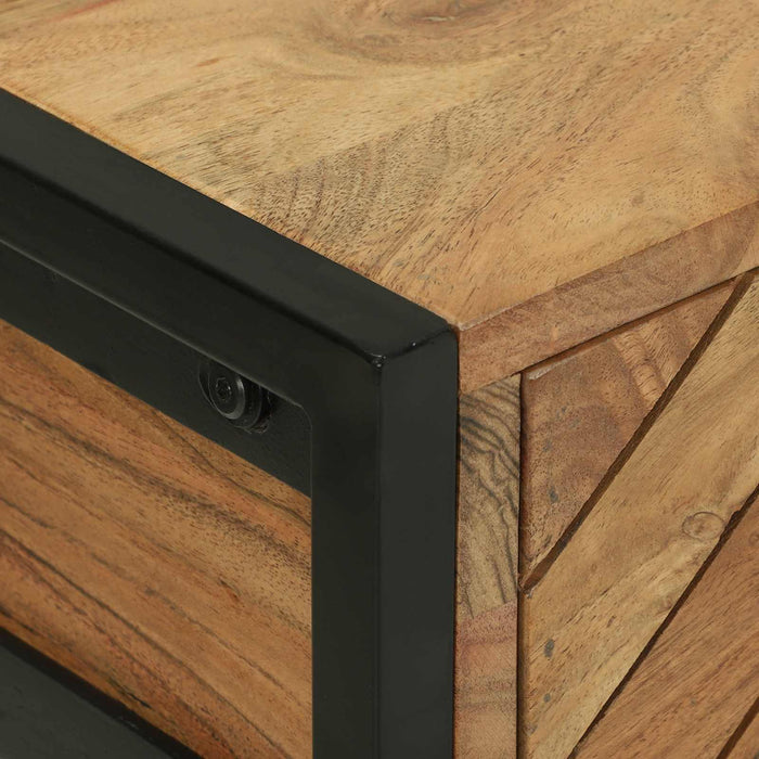 Masă de consolă Maro 90 x 35 x 75 cm Lemn Solid de Acacia WALTI