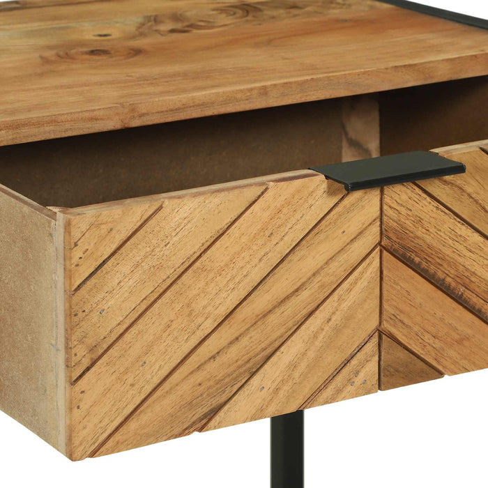 Masă de consolă Maro 90 x 35 x 75 cm Lemn Solid de Acacia WALTI