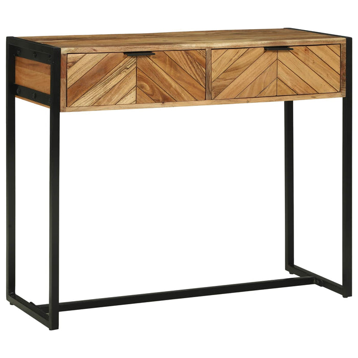 Masă de consolă Maro 90 x 35 x 75 cm Lemn Solid de Acacia WALTI