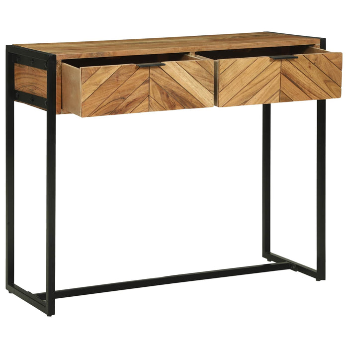 Masă de consolă Maro 90 x 35 x 75 cm Lemn Solid de Acacia WALTI
