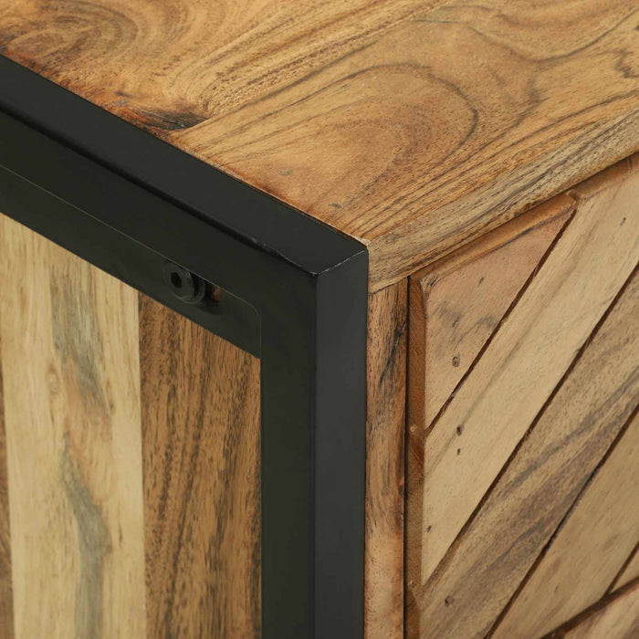Masă de consolă Maro 90 x 35 x 80 cm Lemn Solid de Acacia WALTI