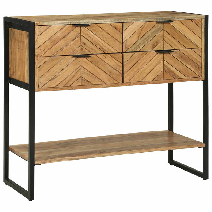 Masă de consolă Maro 90 x 35 x 80 cm Lemn Solid de Acacia WALTI