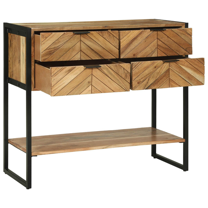 Masă de consolă Maro 90 x 35 x 80 cm Lemn Solid de Acacia WALTI
