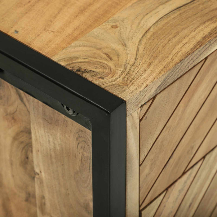 Bufet 100 x 30 x 75 cm Lemn masiv de acacia WALTI