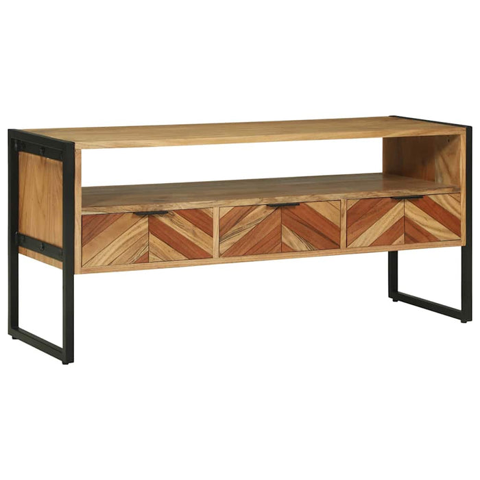 Cabinet TV cu sertar Maro 100 x 35 x 50 cm Lemn masiv de acacia - WALTI WALTI