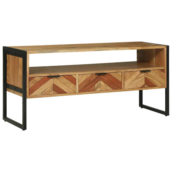 Cabinet TV cu sertar Maro 100 x 35 x 50 cm Lemn masiv de acacia - WALTI WALTI
