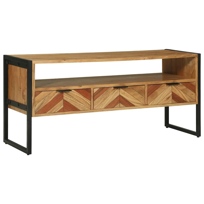 Cabinet TV cu sertar Maro 100 x 35 x 50 cm Lemn masiv de acacia - WALTI WALTI