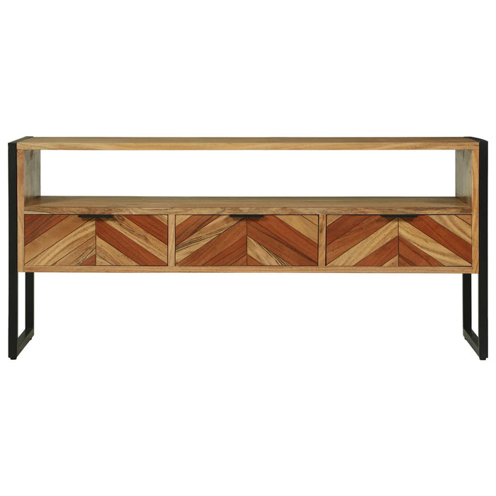 Cabinet TV cu sertar Maro 100 x 35 x 50 cm Lemn Solid de Acacia WALTI