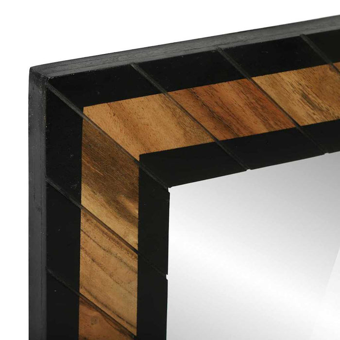 Ogledna de perete Dreptunghiular Negru și Maro 70 x 2 x 70 cm WALTI